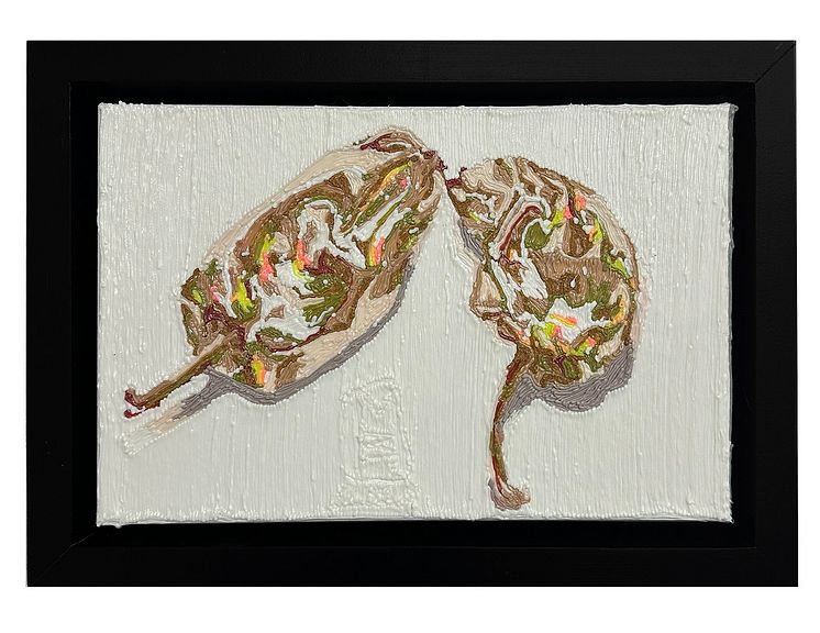 Mircea MODREANU, Ardei, melted plastic on canvas, 36 x 25 cm, 2024.jpg