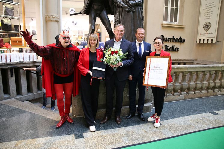 500 Jahre Auerbachs Keller - Verleihung der Ehrenbotschafter-Urkunde an Burkhard Jung
