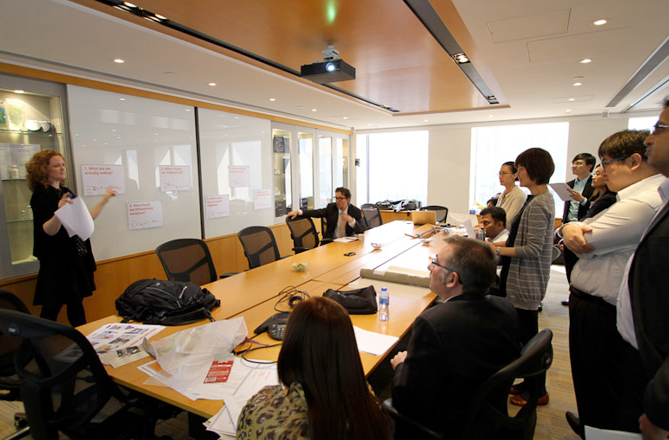 Lina holds court at a recent branding workshop in Hong Kong