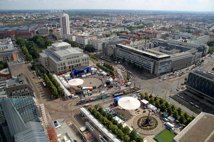 Fan Zone Augustusplatz - Aufbau