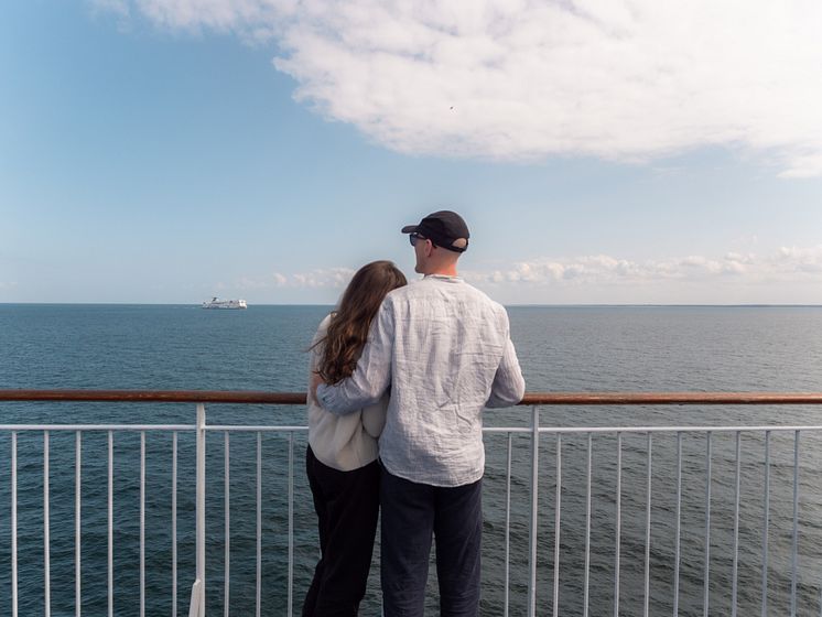 Passengers on board Rostock-Gedser ferry