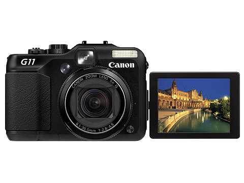 Canon PowerShot G11 utfälld skärm