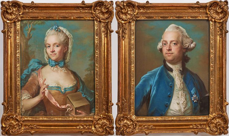 Porträtt av Göran Adlerberg och Anna Elisabeth Adlerberg av Gustaf Lundberg 