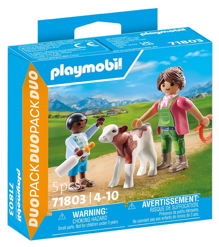 PLAYMOBIL_71803_DUOPACK Bäuerin mit Kind und Kalb_Box links.jpg