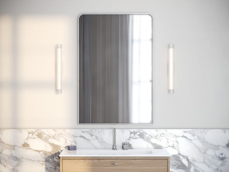 Gustavsberg_Vanity unit_Ducentic_1000_Light oak_WB_White_Large_mirror