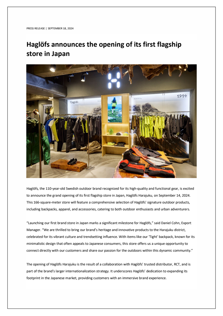 Haglöfs announces the opening of its first flagship store in Japan September 2024.pdf