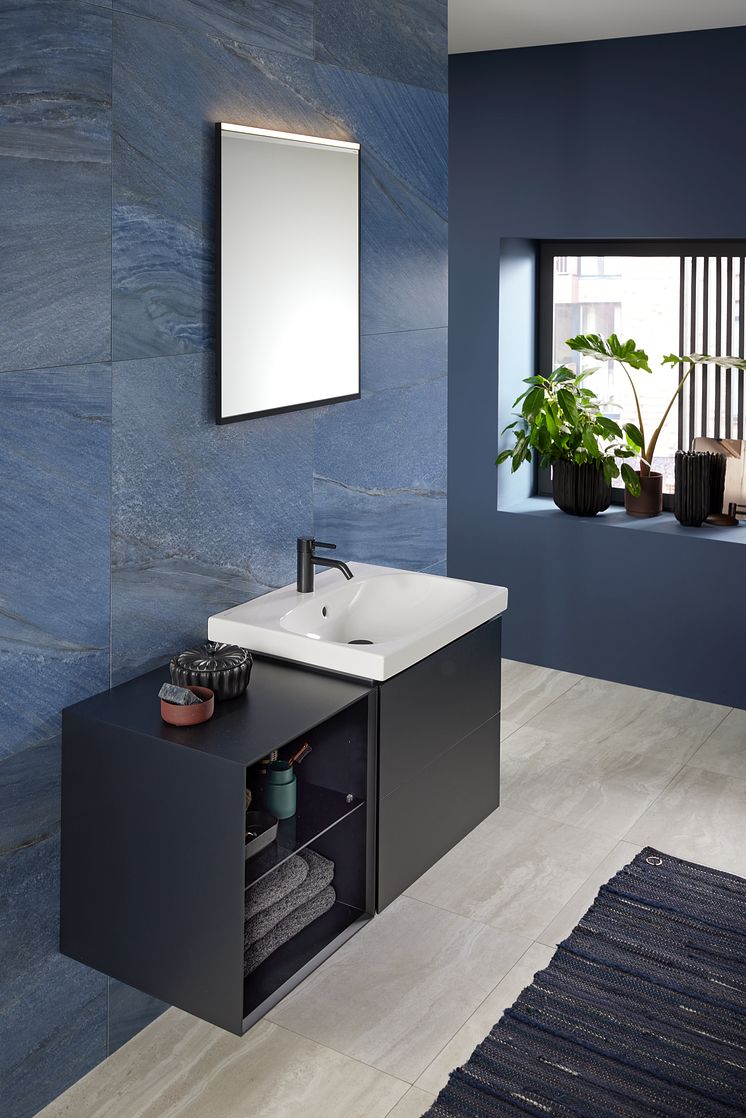 2024 Geberit Mix & Match Acanto washbasin ONE cabinet black matt_Original.tif
