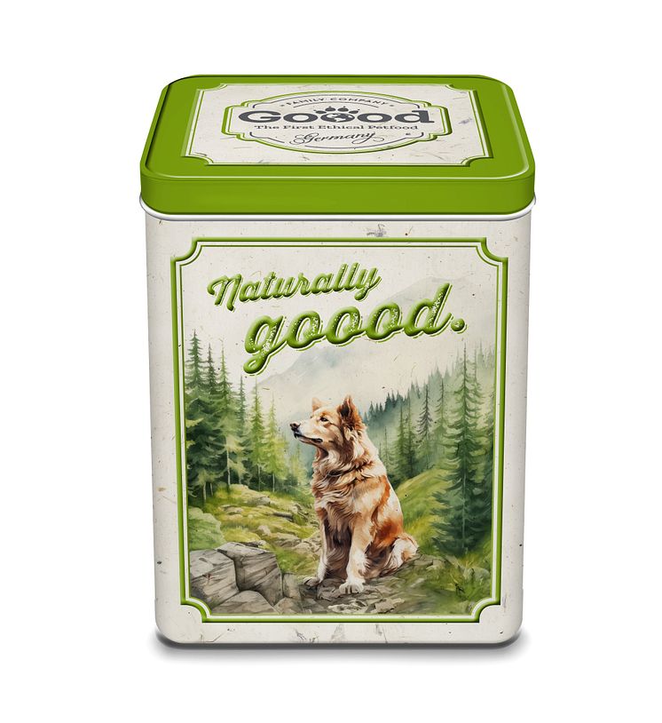 Goood Petfood Retro Vorratsdose mit Hundemotiv