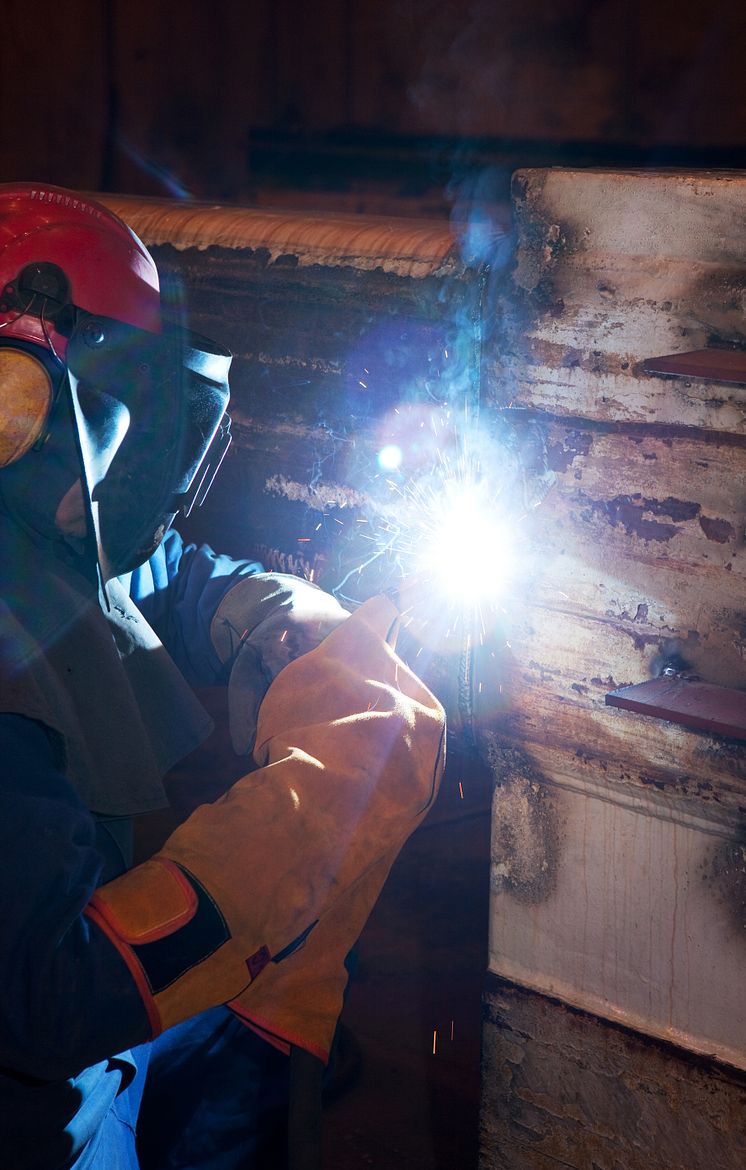 Svetsning med svetsmanschett Worksafe Weld 20