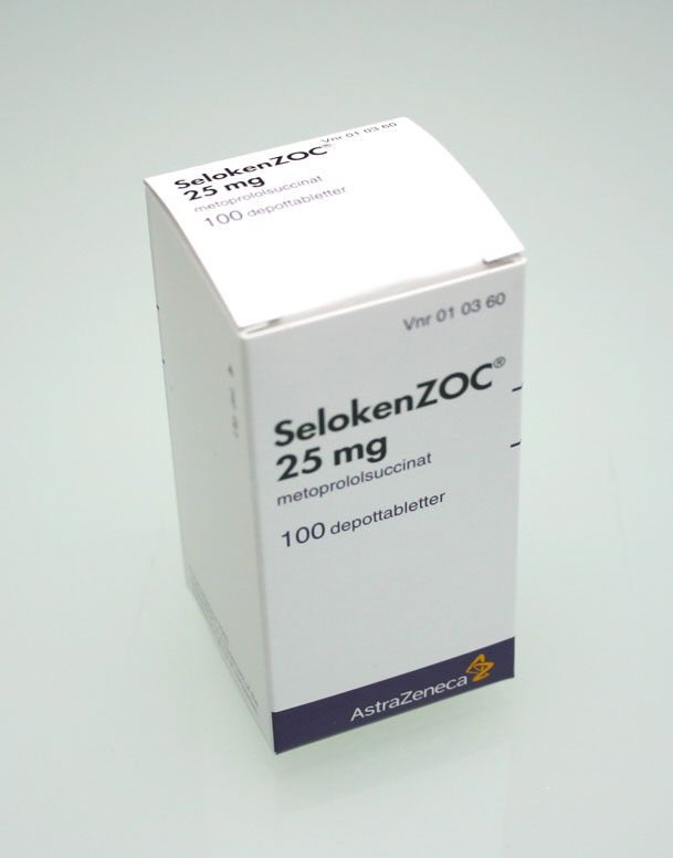 Seloken ZOC 25mg, 100 tabletter