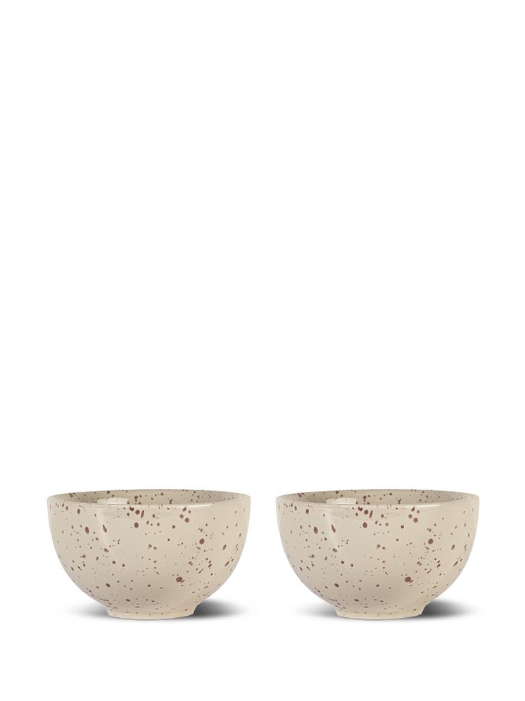 Ditte bowl, 2-pcs Beige/bordeaux