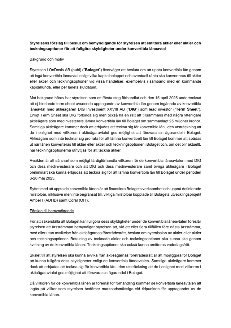 Punkt 13 - Styrelsens fullständiga förslag till beslut om bemyndigande för styrelsen att emittera aktier eller aktier och teckningsoptioner för att fullgör.pdf