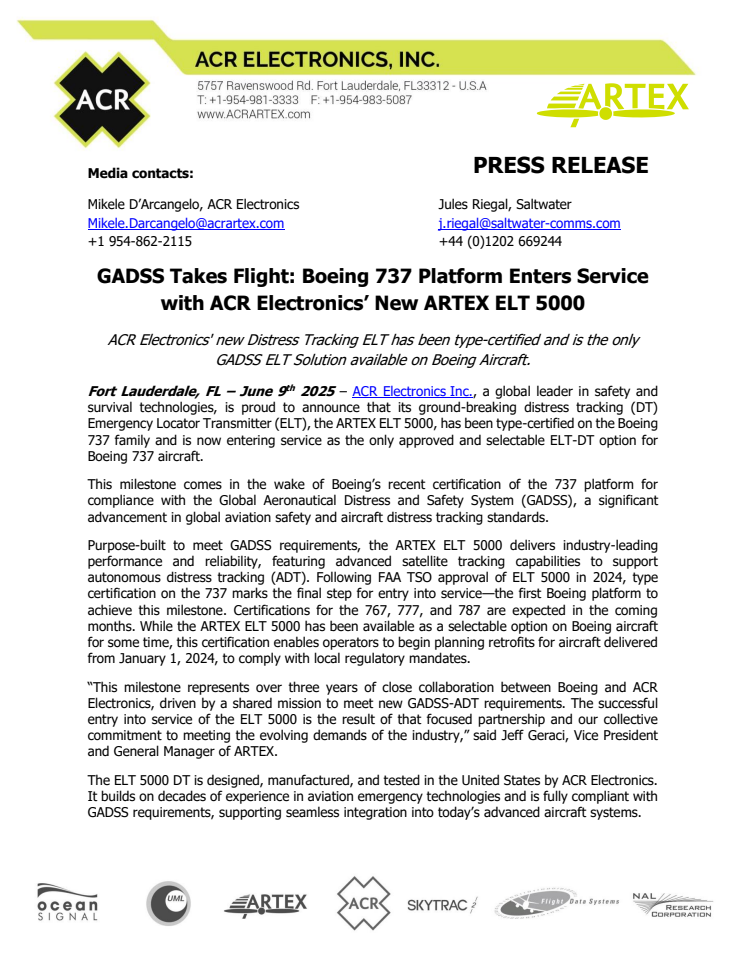 ACR Electronics Secures Type-Approval for ARTEX ELT 5000 on Boeing 737 Aircraft_Final.pdf