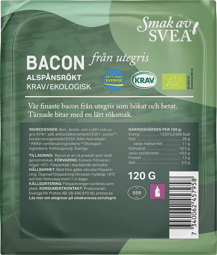 Bacon tärnad KRAV Smak av SVEA