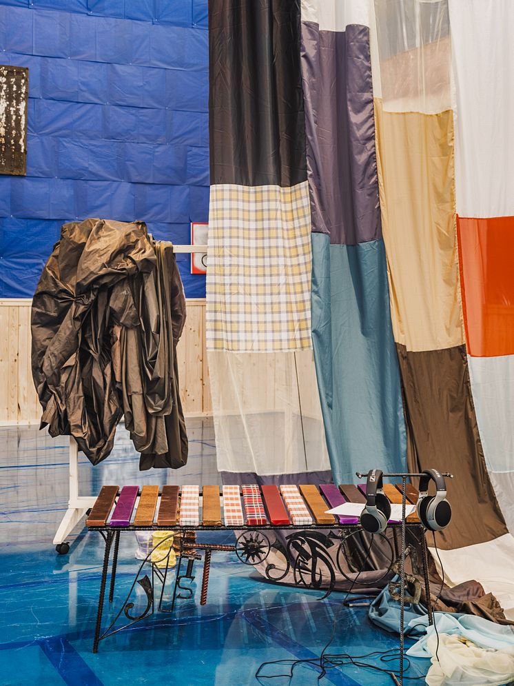 Installationsvy från utställningen Playa! på Bonniers Konsthall