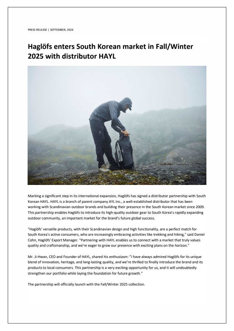 Haglöfs enters South Korean market with distributor Hayl September 2024.pdf