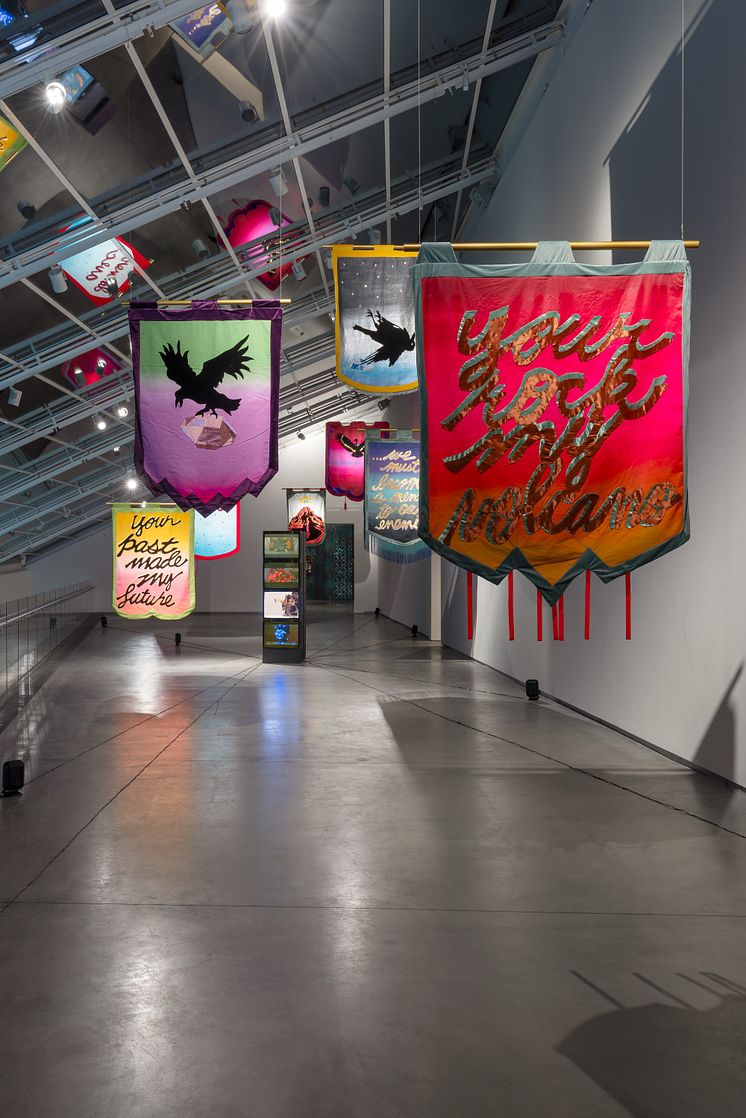 Installation view, The Deep West Assembly, Cauleen Smith. Astrup Fearnley Museet, 2024. Photo: Christian Øen.