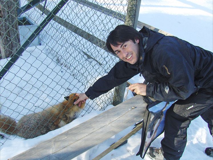 Enric Cardona möter svenska djur på Lycksele djurpark