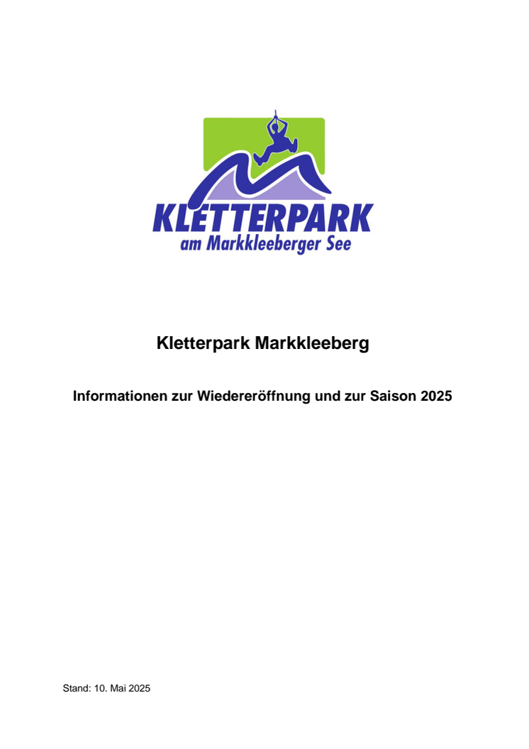 Daten und Fakten - Kletterpark Markkleeberg