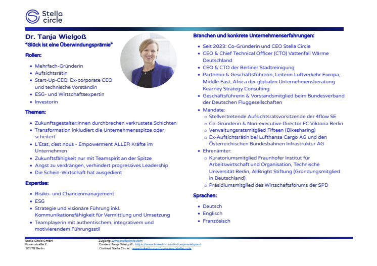 Profil Dr. Tanja Wielgoß