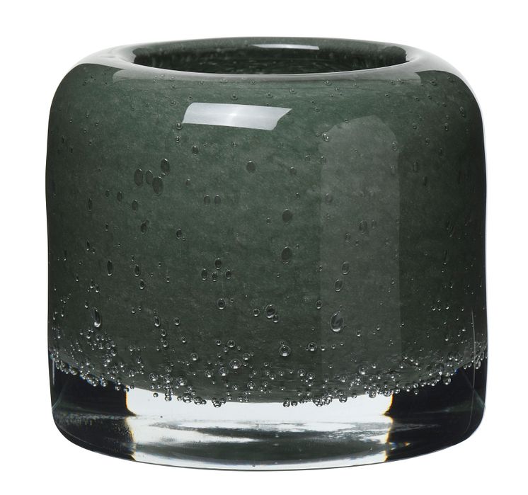 NYHET! Tea light holder Drew Ø12x11 cm Dark green Glass 12,9 EUR.jpg