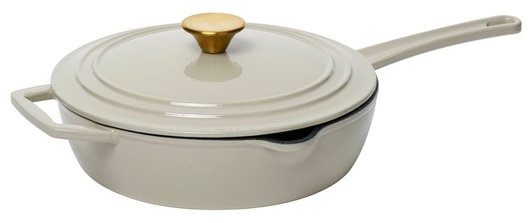 NYHET! Deep pan with lid 26 cm Enameled cast iron Beige 39,90 EUR.jpg