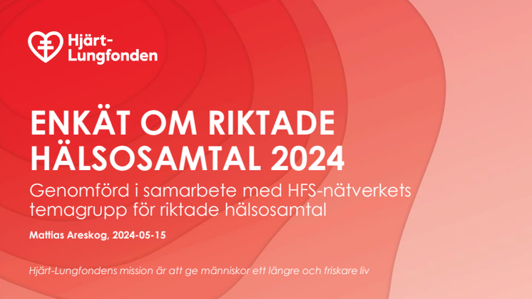 Enkätundersökning om riktade hälsosamtal