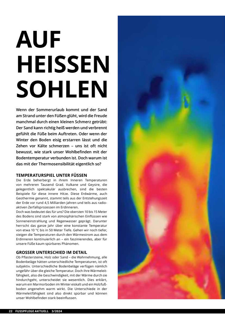 Thermosensibilität: Auf heißen Sohlen