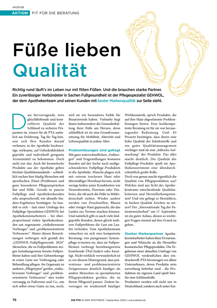 Füße lieben Qualität