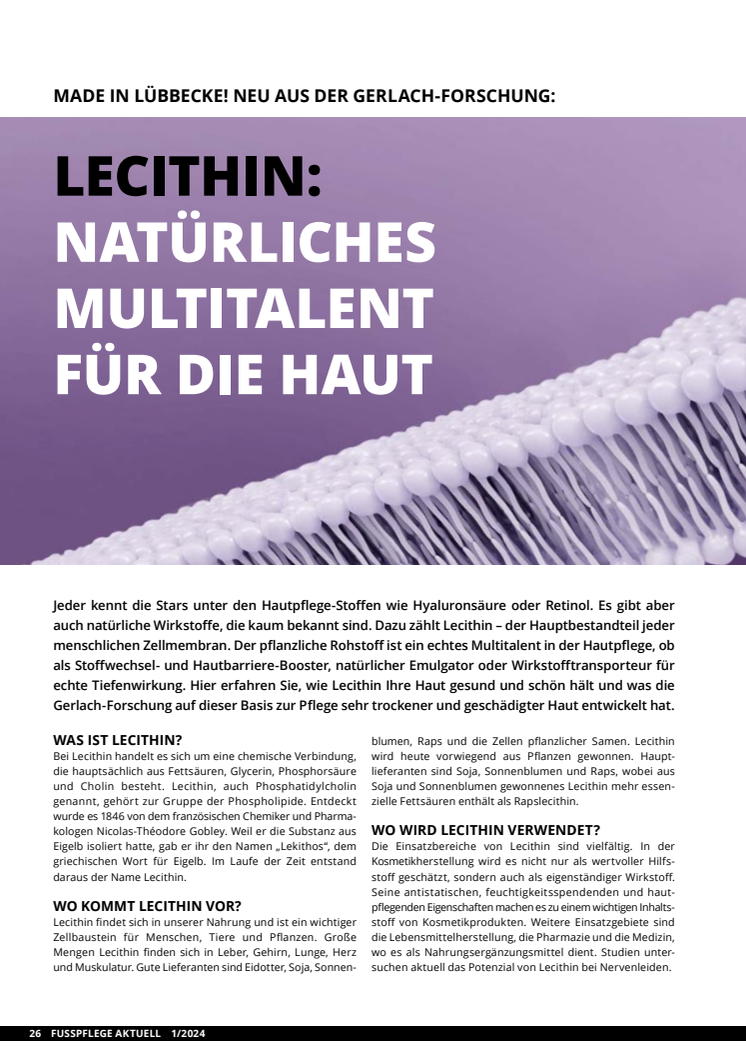 Made in Lübbecke: Lecithin - natürliches Multitalent für die Haut 