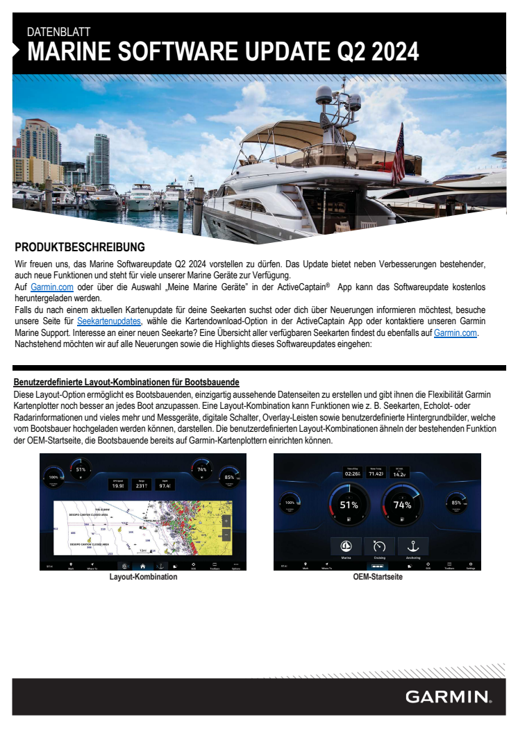 Datenblatt Garmin Software Update Q2-2024