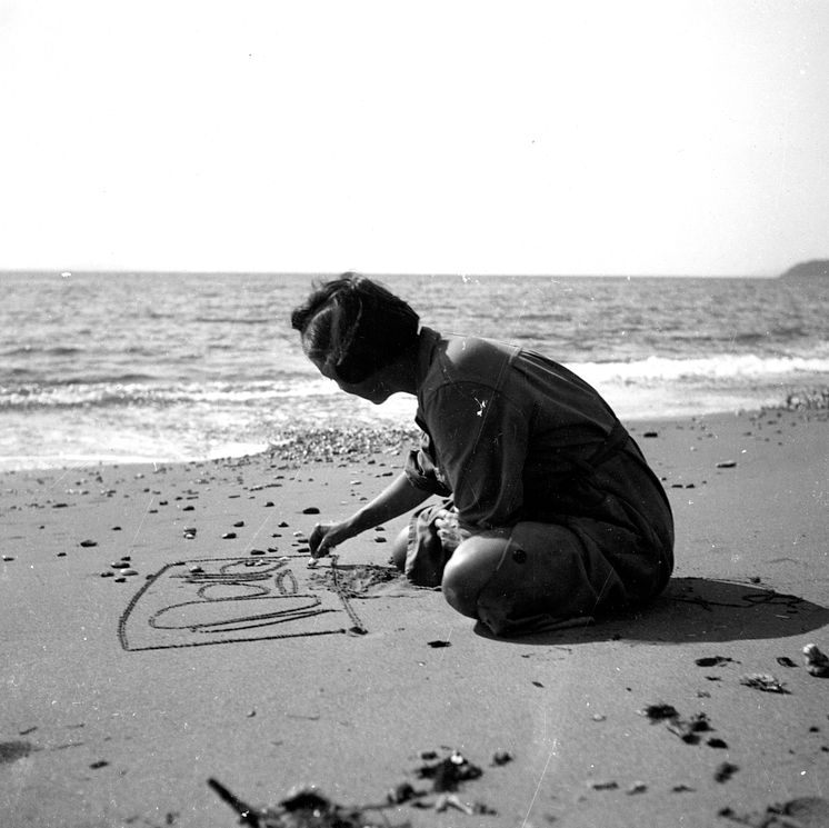 Anna-Eva Bergman i La Croix Valmer, Frankrike, 1953​.jpg