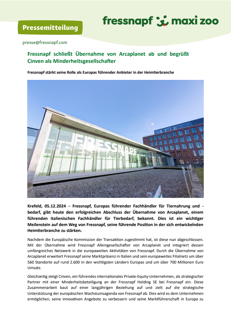20241205_Fressnapf_Pressemeldung_Arcaplanet Closing.pdf