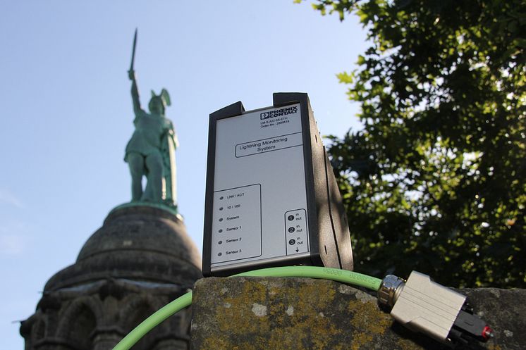 Prisvindende Lightning Monitoring System til monumentet Hermansdenkmal i Detmold, Tyskland