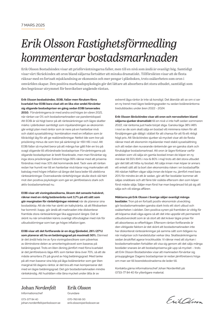 Erik Olsson Fastighetsförmedling kommenterar bostadsmarknaden 7 mars 25.pdf