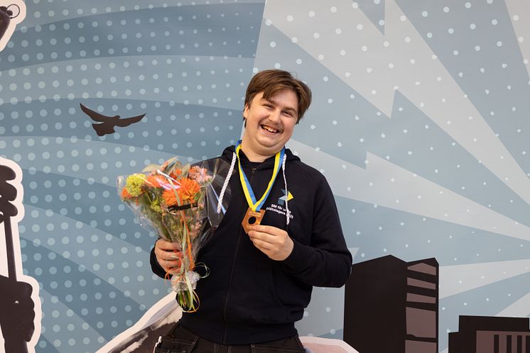 Olle Krång, bronsmedaljör i SM för unga plåtslagare 2025