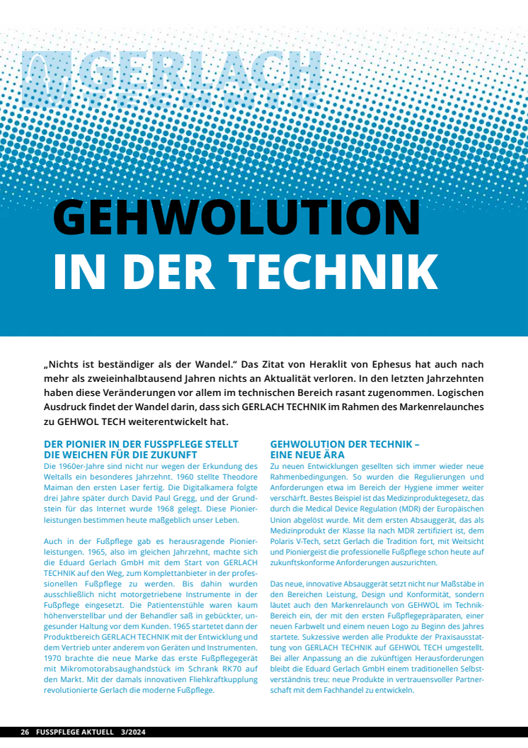 GEHWOLution in der Technik