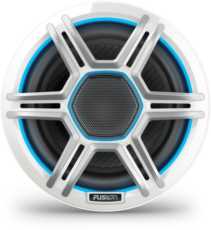 FusionApolloSpeakers_6.5inch_SportsWhite_Front_Blue.png