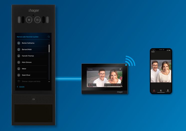 Hager intercom mit IP über 2Draht für bis zu 1.000 Wohneinheiten-21cm