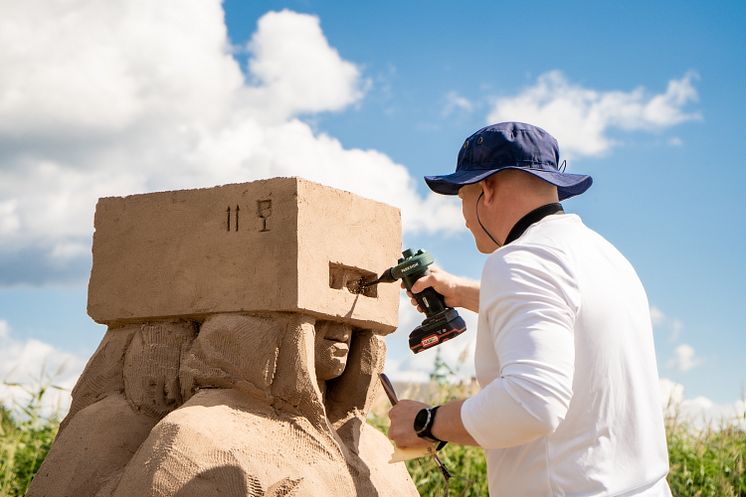 Sandskulptören Tautvilas Povilionis 