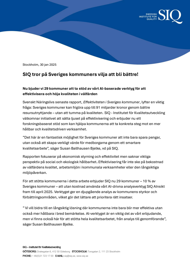 Pressmeddelande 2025 SIQ tror på kommuners vilja att bli bättre.pdf