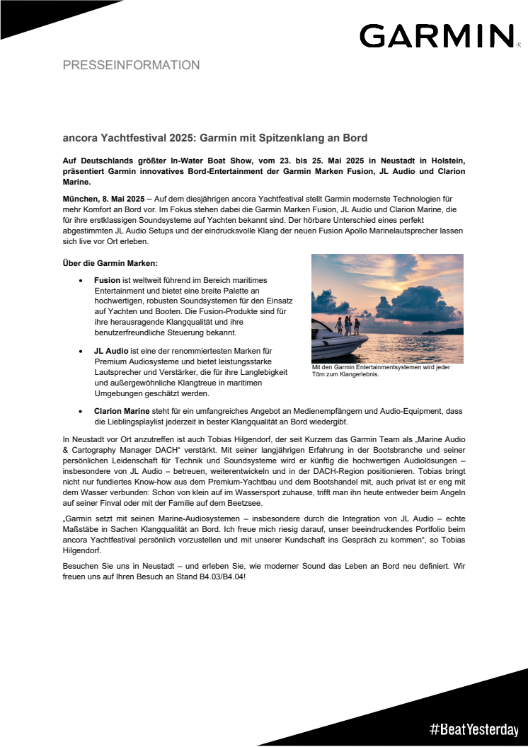 PM Garmin ancora Yachtfestival 2025