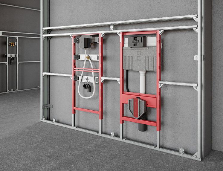 TECEprofil fyller 30 år – beprövat system för installationsväggar i våtrum