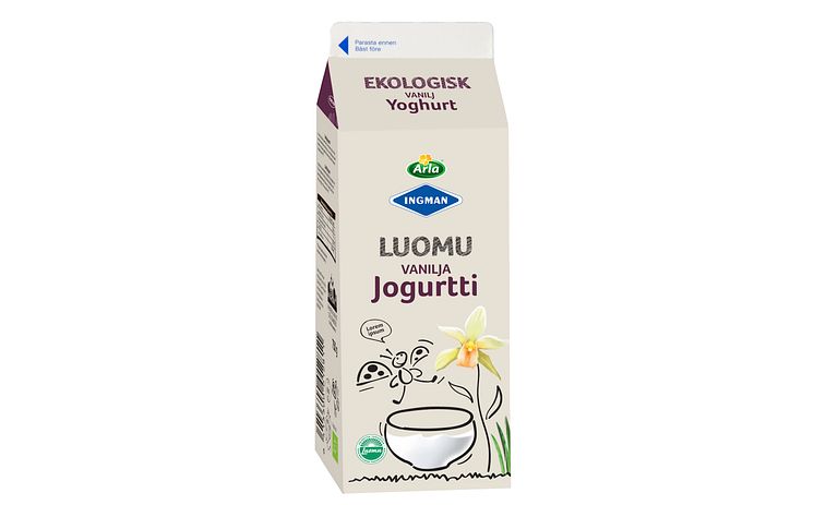 Arla Ingman Luomu vaniljajogurtti 750 g
