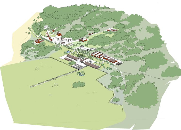Lövsta forskningscentrum för lantbrukets djur - hela anläggningen