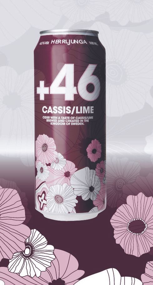 +46 Cassis/lime Cider 500 ml
