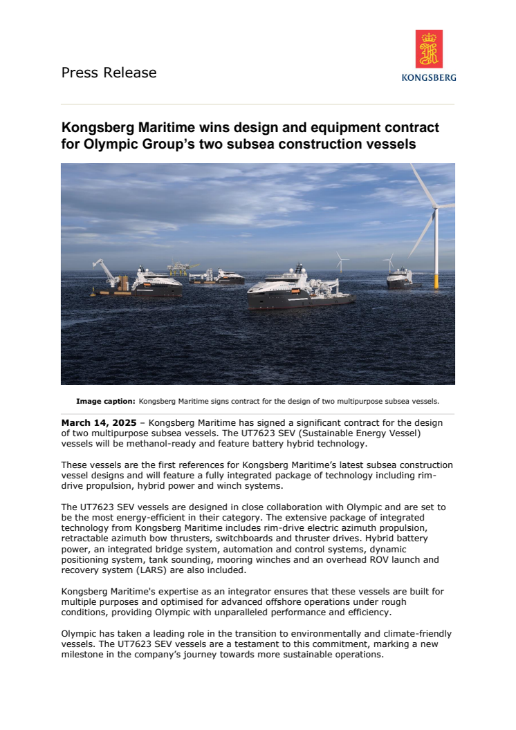 Kongsberg Maritime wins design and equipment contract for Olympic Group vessels.pdf