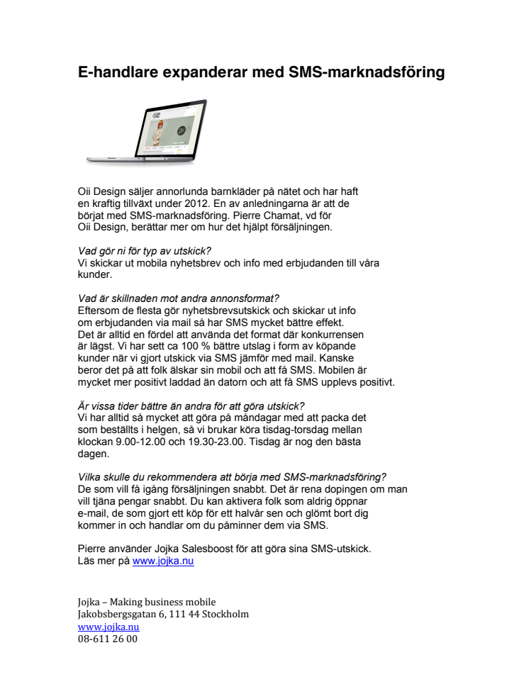 E-handlare expanderar med SMS-marknadsföring