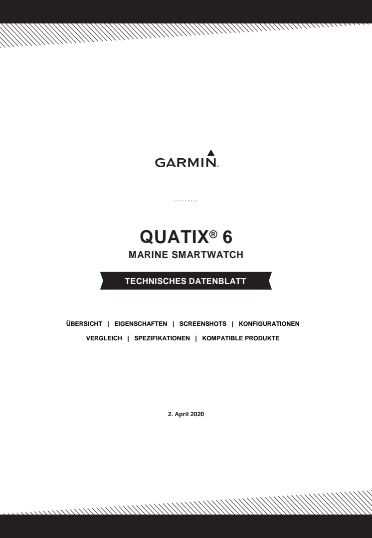 Datenblatt Garmin quatix 6 Serie 