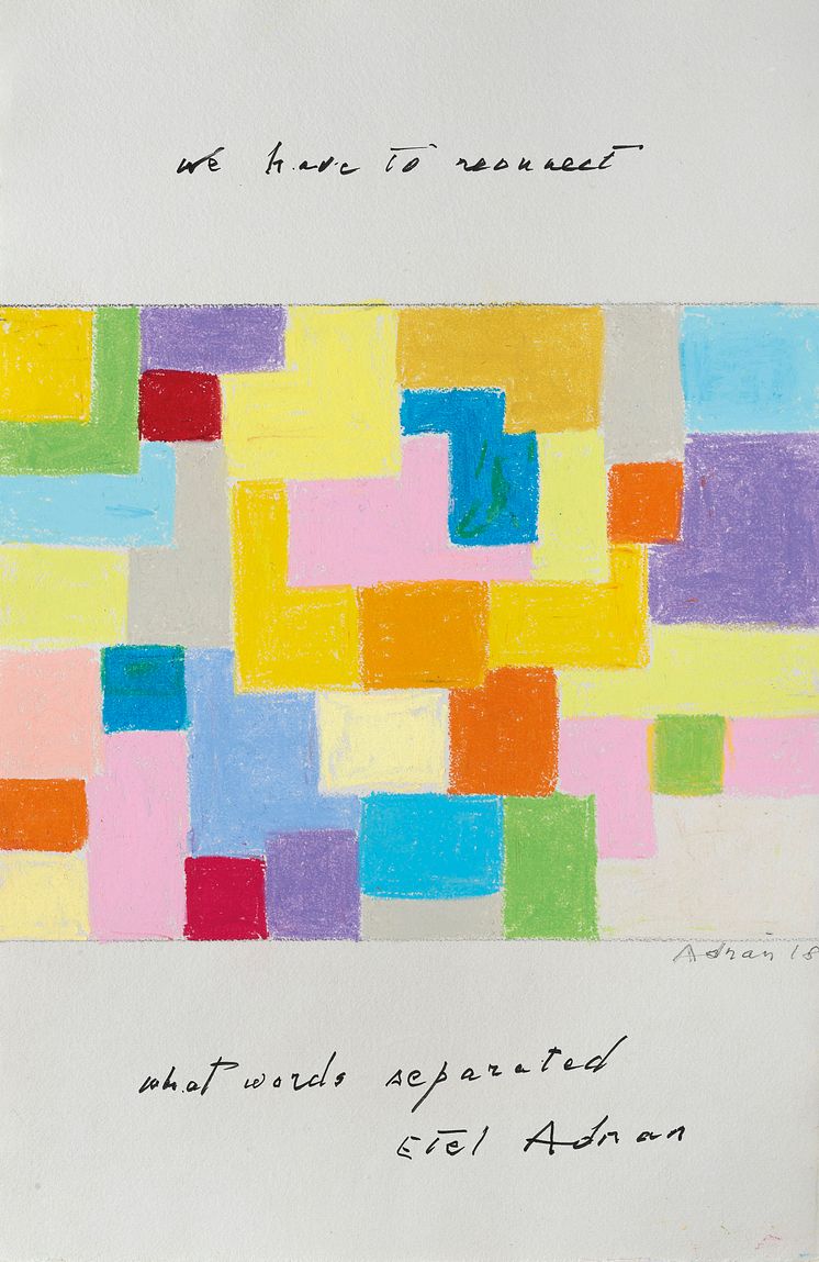 Etel Adnan, We have to reconnect what words separated, 2021